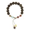 Pulsera de rosario de agarwood de lujo ligero nicho estilo Mori artístico de moda nacional original, pulsera con borla ajustable Duobao fragante para la muñeca