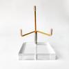 Base Metálica de Bola de Cristal Creativa Hierro Forjado Galvanizado Oro y Plata Soporte Adornos Decorativos