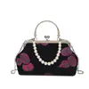 Bolso Exquisito para Lipstick de Nuevo Estilo, Bolso de Mano para Mujer, Bolso de Hombro, Bolso Cruzado, Bolso de Noche, Adecuado para Combinar con Cheongsam, Hanfu, Bolso Retro Estilo Chino