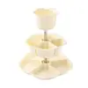 Bandeja Creativa para Hot Pot con Múltiples Niveles Giratorios para Uso Doméstico, Plato para Snacks y Frutas, Cesta para Verduras con Compartimentos para Drenar, Cesta de Plástico para Verduras