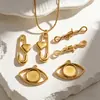 Accesorios de joyería hechos a mano de acero inoxidable vintage europeos y americanos para decoración de colgantes de nudo de ojo DIY