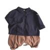 Camisas Casuales Nuevas de Primavera y Otoño para Niños, Holgadas, Estilo Japonés, Chaquetas para Niños y Niñas, Elegantes, Versátiles, Camisas de Algodón Lino para Niños Pequeños, Modernas