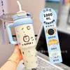 Crayon Shin-Chan Fofo Cooler de Gelo para Carro Copo de Bebida Portátil com Canudo Gigante Grande Capacidade Nova Caneca Térmica