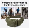 Riñonera Táctica Multifuncional, Bolsa Versátil de Gran Capacidad para Exteriores para Senderismo, Ciclismo, Correr, Acampar y Uso Cruzado