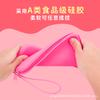 Bolsa de Almacenamiento Cosmético Cuadrada de Silicona Moda Color Sólido Bolsa de Almacenamiento de Lavados de Silicona Grande Bolsa de Almacenamiento para Cambio de Teléfono Móvil