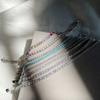 Pulsera de plata de ley S925 de comercio exterior transfronterizo, cadena de tenis de 2 mm con incrustaciones de circonita de una sola fila y diamantes completos, venta al por mayor de alta calidad