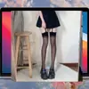 Medias Sexy Negras con Borde Rojo Red Ins Medias Sexy Negras Delgadas de Muslo Pura Pasión Calcetines Largos Hasta la Rodilla