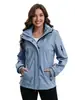 Chaqueta corta desmontable con capucha, multibolsillos, forro polar, para mujer, otoño e invierno, talla europea de Amazon, ropa para mujer transfronteriza R09