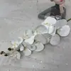 Orquídea Mariposa de 9 Cabezas Impresa en 3D Flor Artificial de Tallo Único Decoración de Boda Decoración para Sala de Estar Mesa de Comedor Flor de Seda de Exportación