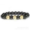 Pulsera perforada de 26 letras pulsera de cuentas de agujero grande accesorios de collar hilo con cuentas joyería micro incrustada circonita accesorios de joyería de cobre