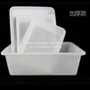 Caja de Plástico Blanca Cubeta Rectangular Merienda Papelera Infantil Cubeta de Agua Blanca Rectangular Más Metabo