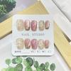 Camélia rosa pura terapia de luz pintada à mão armadura trapezoidal óculos de sol de verão pó avançado nail art atacado adesivos de unha
