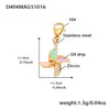 Roda Gigante Aço Inoxidável Gotejamento de Óleo Fruta Zircônia Pingente DIY Corrente de Clavícula Pulseira Anel Moda Luxo Acessível Conjunto para Mulheres