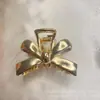 Novo prendedor de cabelo de laço médio com toque de alta qualidade, pinça para rabo de cavalo, presilha lateral, acessório de cabelo em liga para meninas estilosas, versátil para atacado