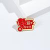 2024 Novo Dia Nacional Vermelho Liga Broche Patriótico Estilo Nacional Metal Emblema Pin Acessórios Decorativos Jóias Atacado