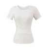 Camiseta Deportiva Transfronteriza de Manga Corta para Correr y Entrenamiento, Ajustada, para Mujer, Fitness de Baile, Top Delgado de Alta Elasticidad para Mujer