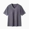 Pijama de verano para mujer con cuello en V y almohadilla en el pecho, fino, pijama, longitud opcional, se puede usar afuera, seda de hielo, sensación fresca, ropa de casa L836