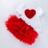 Ropa festiva para bebé 0-2 años mameluco de dibujos animados vestido de princesa falda de seis capas conjunto de dos piezas ropa para fiesta foto de cumpleaños