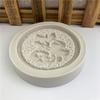 Molde de silicona fino y redondo con forma de palabra de la suerte, herramientas de decoración de chocolate y azúcar, molde de jabón hecho a mano para aromaterapia con yeso