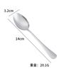 Cuchara de Vajilla de Acero Inoxidable 1010 Suministros para Comida Occidental Cuchillo, Tenedor y Cuchara Mango Largo Cuchara para Helado Estudiante con Plato para Cena para Comer en Casa