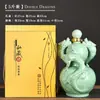 Botella de Vino Vacía de Cerámica, Doble Dragón Creativo Jugando con una Perla, Jarra para Licores, Tarro de Vino Sellado para el Hogar, Botella de Vino Decorativa