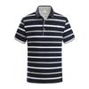 Camisa Polo para Hombre Camiseta de Manga Corta Lel Top Verano a la Moda Cuello Rayada Manga Media Camiseta para Hombre
