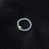 Anillo Aerchi de Plata S925, Dulce, Fresco y Sencillo, Perlas Ligeras, Cuerda Elástica de Cubo de Azúcar, Joyería de Mano Linda J9141