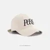 Boné de Beisebol Simples Bordado com Letra Parisiense Coreana Estilo Song Yuqi para Mulheres, Emagrece o Rosto, Versátil para Primavera e Outono