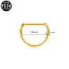 Gabei Europeu e Americano Transfronteiriço Liga de Titânio Formato D Zircônia Piercing de Nariz G23 Simples Diário Joias Piercing Brincos Piercing de Nariz