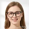 Nuevo Marco Redondo Retro Espejo Plano Anti-Luz Azul Moda Midin Marco de Gafas para Mujer Gama Alta Ins Gafas Anti-Luz Azul