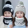 Sombrero de Lana con Protección para Orejas y Cuello Espeso de Terciopelo para Mujer Otoño e Invierno Sombrero de Punto para Ciclismo Protección contra el Frío para Mujer Sombrero Cálido