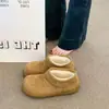 Zapatos Birkenstock Retro Little Potato para Mujer Nuevos Invierno 2026 Ropa Exterior Acolchado de Terciopelo Botas de Nieve Gruesas Zapatos Cálidos de Algodón
