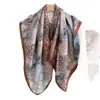 Bufanda Grande Azul de Algodón Lino con Patrón de Anacardo 90% Bufanda de Seda Protector de Cuello Estilo Coreano para Mujer Chal Pañuelo Fino para la Cabeza Bufanda de Terciopelo Rosa
