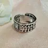 Anillo Ábaco Vintage Personalidad Dominante Plata Tailandesa Oro Ri Jin Dou Estilo Étnico Para Hombre y Mujer Apertura Ajustable Anillo Individual