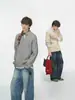 Suéter de Manga Larga Transfronterizo, Estilo Harajuku Perezoso para Hombre, Nueva Moda de Otoño, Versátil Simple Ins Tendencia de Temperamento Literario