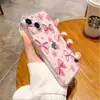 Precio Especial Producto Nuevo Funda para Teléfono Móvil Flor de Lazo Rosa Transparente Suave Adecuada para Iphone17/18Pro Modelo Delgado y Ligero