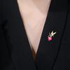 Estilo Japonês e Coreano Show Moda Flor Fofa Fada Amor Broche Zircão Personalidade Criativa Roupas Pin Divertido Acessórios Lúdicos