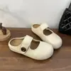 Sapatos Mary Jane Macios com Velcro Estilo Francês para Mulheres, Lançamento Primavera 2026, Sapatos Retrô Estilo Japonês com Solado Grosso para Combinar com Saias, Estilo Birkenstock