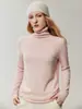 100% cachemir puro, nueva colección otoño 2026, suéter de punto simple y elegante con cuello de volantes, diseñado para mujeres