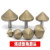 Cabezal de rectificado cónico sinterizado de diamante para escariado de vidrio Cabezal de rectificado para biselado Cabezal de rectificado de broca cónica con mango recto de esmeril