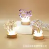 Cascalho de Cristal Natural Árvore Rica Luz Noturna Cristal Branco Cristal Único Decoração de Casa Lâmpada de Atmosfera Enfeites Atacado