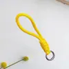Cordão Colorido com Nó para Celular Criativo Curto Trançado Cordão para Capa de Celular Chaveiro Desmontável Alça Anti-Perda 13cm