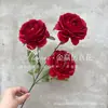 Flor de simulación al por mayor Camelia de tres cabezas Salón de bodas Arco de flores para carretera Mar de flores en cascada Decoración al por mayor Peonía
