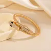 Pulseira de Joias Retro Europeia e Americana Transfronteiriça Novo Estilo Único Exagerado Moda Simples em Forma de Cobra Enrolada Incrustada com Strass para Mulheres Atacado
