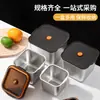 W& Lavabo Cuadrado de Acero Inoxidable Lavabo Comercial para Aceite Lavabo de Grado Alimenticio 304 Lavabo Pequeño para Condimentos Cocina Casera Lavabo de Hierro con