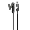 Cabo de Dados Trançado 2 em 1 Carregamento Rápido 65W Suporte Empilhável 70% de Desconto para Apple 17, Huawei, Xiaomi