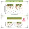 D22497 Vários Estilos de Adesivos Eletrostáticos Florais Bicolores para Janelas de Lojas e Casas, Adesivos de Vidro com Visibilidade Dupla Face