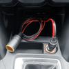 Cable de extensión para encendedor de cigarrillos eléctrico de coche cuadrado de 1,31 pulgadas, suministro de energía para automóvil, cable de funda para encendedor de cigarrillos