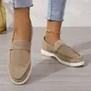 Zapatos de Vestir Individuales Perezosos Transfronterizos Europeos y Americanos 2025 Gamuza Comercio Exterior Estilo Nuevo Fondo Plano Talla Grande Mocasines Slip-on Venta al por Mayor Talla Grande
