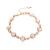 Pulsera de Mujer con Forma de Corazón, Piedra Artificial Ojo de Gato Dorado, Estilo Básico, Empaquetada Individualmente, Chapada en Cobre Dorado, Incrustaciones, Joyería, Estilo de Moda